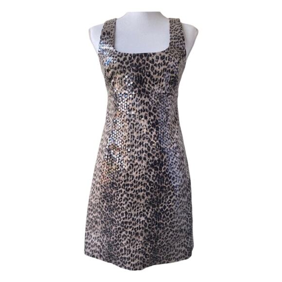 Vintage Olibel Inc Leopard Print Cocktail Dress - Picture 1 of 6